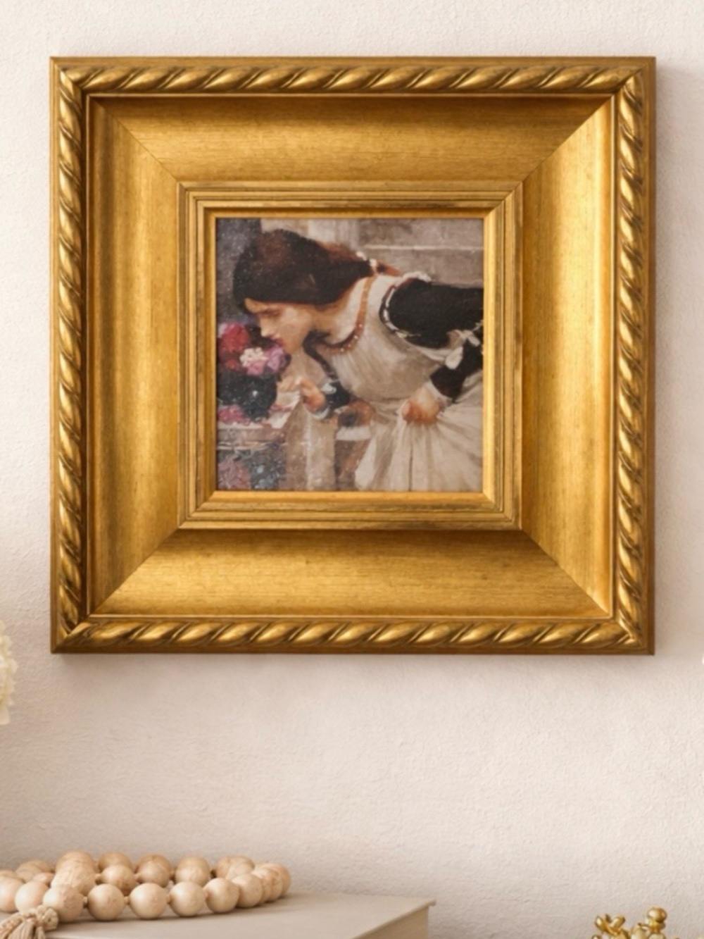 John William Waterhouse The Shrine Textured Art Reproduction Ornate Gold Frame